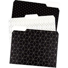 U Brands Fleuri Fashion Yelpaze Klasör 24'lü Paket Modern, Klasik