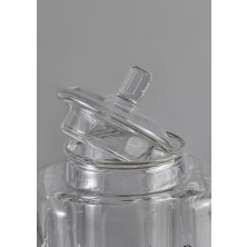 Mini Boy Borosilikat Cam Demlik - Süzgeçli Cam Bitki Demliği - 400 ml