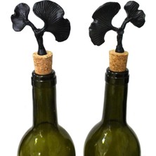 Siyah Figürlü 2 Adet Mantar Tıpa - Şarap Yağdanlık Şişe