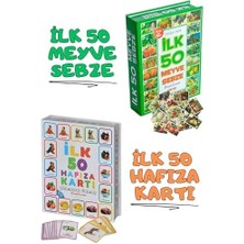 Oyuncak Minik Bebeğimin Ilk 50 Hafıza Kartları ve Ilk 50 Hayvanlar Kartları Kart 2'li Set