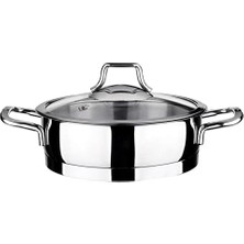 Vita 18CM Cam Kapaklı Çelik Sahan