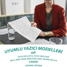 Ysy Hp 1020 1018 1010 1012 1022 3015 3030 3050 3055 1022N 3052 M1005 M1319F 2000 Sayfa Verimli Muadil Toner