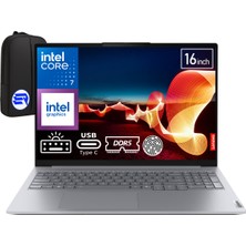 Lenovo Thinkbook 16 G8 Irl Intel Core 7-240H 64GB 1tb SSD 16" Wuxga Windows 11 Pro 21SH009GTXEP7 + Elektropasaj Çanta