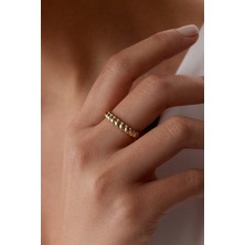 Oroline Kuyumculuk 14 Ayar Kruvasan Desenli Altın Yüzük