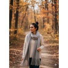 As Reyon Saçaklı Triko Düz Atkı