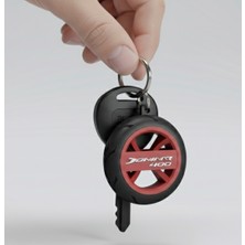 Ümraniye 3D Dominar 400 Logolu Özel Tasarım Lastik Detaylı Motosiklet Anahtarlığı