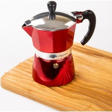 Mokapot -3 Cups Coffeehutt Bigg Coffee Kahve Demleme Kahve Ekipmanı Italyan Filtre Kahve Makinesi,kırmızı