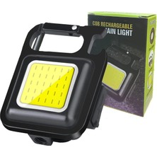 Mini LED Cob El - 30 LED Şarj Edilebilir Anahtarlık, Çok Fonksiyonlu Taşınabilir Cep Lambası, Manyetik Taban Kancalı, Kamp, Onarım, Acil ve Garaj Için Küçük Işık