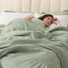 Spaces Ikiz Yorgan Seti - 2 Adet (1 Mikrofiber Yorgan ve 1 Parça) Çiftlik Evi Yatak Yorganı Tüm Mevsimler Için Nevresim Takımı, Hafif Katı Yatak Yorgan Takımları, Ikiz/ikiz Xl, Adaçayı