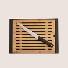Agni Bıçaklı Bambu Ekmek Kesme Tahtası 38X27 cm