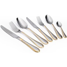 Maxx Doria Lisbon G Decorated 6 Kişilik 42 Parça Çatal Kaşık Bıçak Takımı PA1065