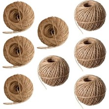 Jüt Ipi Hasır Ipi Kırnap Ipi Kendir Ipi Ipi - Süsleme Hobi El Işi Jüt Ip Hasır Ip (1 mm 8 Adet, Metre, 100)