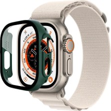 Apple Watch Ultra 49MM Desert Camlı Kasa Ekran Koruyucu - Koyu Yeşil Modern Asır (4938)