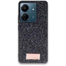 CP120 Xiaomi Redmi 13C Bright Simli Kapak - Siyah Modern Asır (3927)