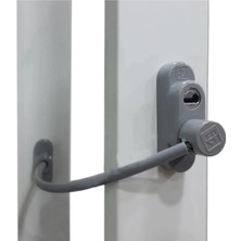 Çelik Halatlı Kablolu Pvc Pencere Emniyet Çocuk Kilidi 7 Adet (Gri)