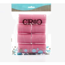 Croc 1207 Cırtlı Sünger Bigudi Pembe 8li Çap 4cm
