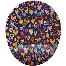 Kalp Desenli Bilek Destekli Mouse Pad