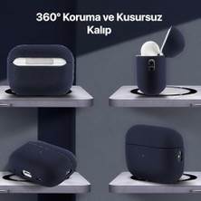 4. Nesil ile Uyumlu Skin Serisi Parmak Izi Tutmayan Dış Yüzeye Sahip ve Mükemmel Koruma Sağlayan Orta Sertlikte Silikon Kılıf (Lacivert, 4)