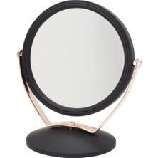 Efe Mark Süet Pvc Serisi 3x Büyüteçli Çift Taraflı Ayarlanabilir Eğimli Masa Üstü Makyaj Aynası 18X18 cm Yuvarlak