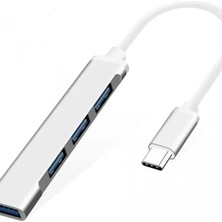 Alfatech Type-C To USB 3.0 Çoklayıcı 4 Port – Yüksek Hızlı USB Hub Dönüştürücü