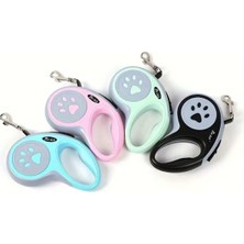 Gold Be Pati Desenli Otomatik Köpek Gezdirme Tasması – 3 Metre