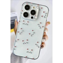 3gen Case Iphone 14 Pro Max Kılıf Desenli Şeffaf Silikon Kılıf CAT10