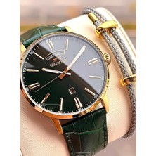 Slazenger Deri Kordon Takvimli Kadran 10 Atm Suya Dayanıklı 2 Yıl Garantili Erkek Kol Saati N2562.05