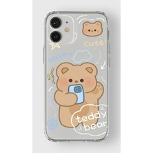 Manitoba Iphone 12 Mini Uyumlu Baskılı Yumuşak Silikon Şeffaf Telefon Kılıfı