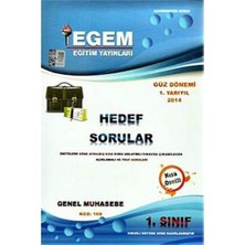 1.sınıf Genel Muhasebe Hedef Sorular Güz Dönemi 1.yarıyıl (KOD:168)