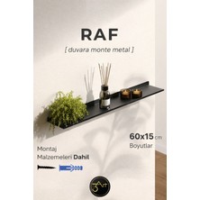 3art Metal Dekorasyon Metal Duvar Rafı – Tv Ünitesi Altı Düzenleyici Raf, Modern Siyah Raf