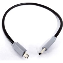 Type-C To Mikro USB Kablosu, USB Tip C - Mikro B Otg Kablosu Erkek - Erkek Şarj Veri Iletimi, 30 Santimetre Kablo (ZR796-30CM Kablo)