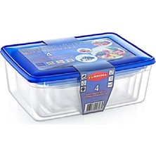  4'lü köşeli saklama kabı seti