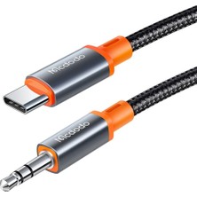 CA-0820 Type-C To 3.5mm Aux Ses Kablosu 1.2m Siyah