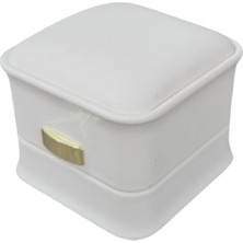 Özer Kutu Özer Lüks Beyaz Deri Yüzük Kutusu Kadınlar İçin Şık Takı Depolama Çözümü