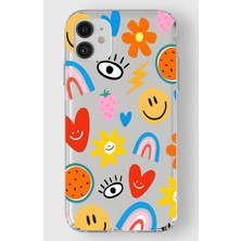 Manitoba Iphone 11 Uyumlu Baskılı Yumuşak Silikon Şeffaf Telefon Kılıfı