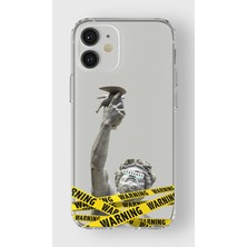 Manitoba Iphone 12 Mini Uyumlu Baskılı Yumuşak Silikon Şeffaf Telefon Kılıfı