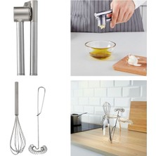 IKEA 2'li Çırpıcı + Çelik Sarımsak Ezici