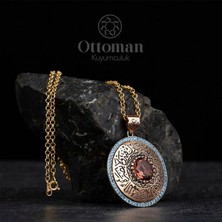 Design Ottoman Kuyumculuk Nazar Duası Yazılı Gümüş Kadın Kolye