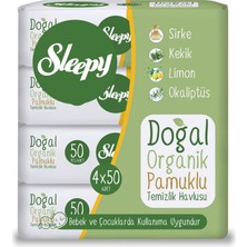 Sleepy Organik Pamuklu Temizlik Havlusu 4X50 Adet