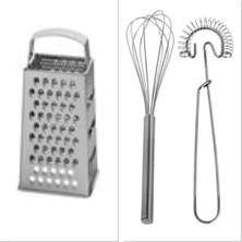 IKEA 2 Parça Çelik Rende + 2 Li Çırpıçı Çelik