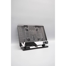 Plakam54 Siyah Beyaz Taraftar 3D Kabartmalı Pleksi Motor Plakalığı