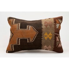 Kilim Wholesale El Yapımı Eski Kilimden Yapılmış Vintage Kırlent Kılıfı, YÜN,40X60CM