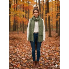 As Reyon Saçaklı Triko Atkı Şal