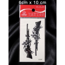Tattoo Geçici Dövme 1-2 Hafta Kalıcı Minimal Silah Q-397