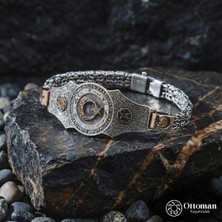 Design Ottoman Kuyumculuk 16 Türk Devleti Motifli Gümüş Erkek Bileklik