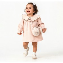 Blumi Kids Müslin Elbise & Çanta Seti – Pudra