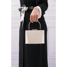 Roza Çanta Kadın Sedef Saten Abiye Clutch Portföy Çantası
