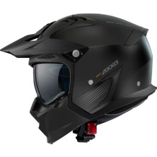 Axxis Motosiklet Kaskı Hunter SV Solıd A1 Matt Black Sport Moduler Kask Off-Road