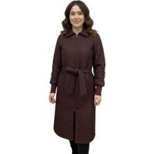 Mood Mihri Büyük Beden Kapitone Kaban Kadın | Sıcak Tutan Uzun Model