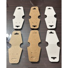 Orbak Kağıtçılık 150 Adet Takı Kartı 12×5 cm | Kraft, Beyaz, Beyaz/gri 3 Renk Küpe Kolye Bileklik Sunum & Sergi Kartı